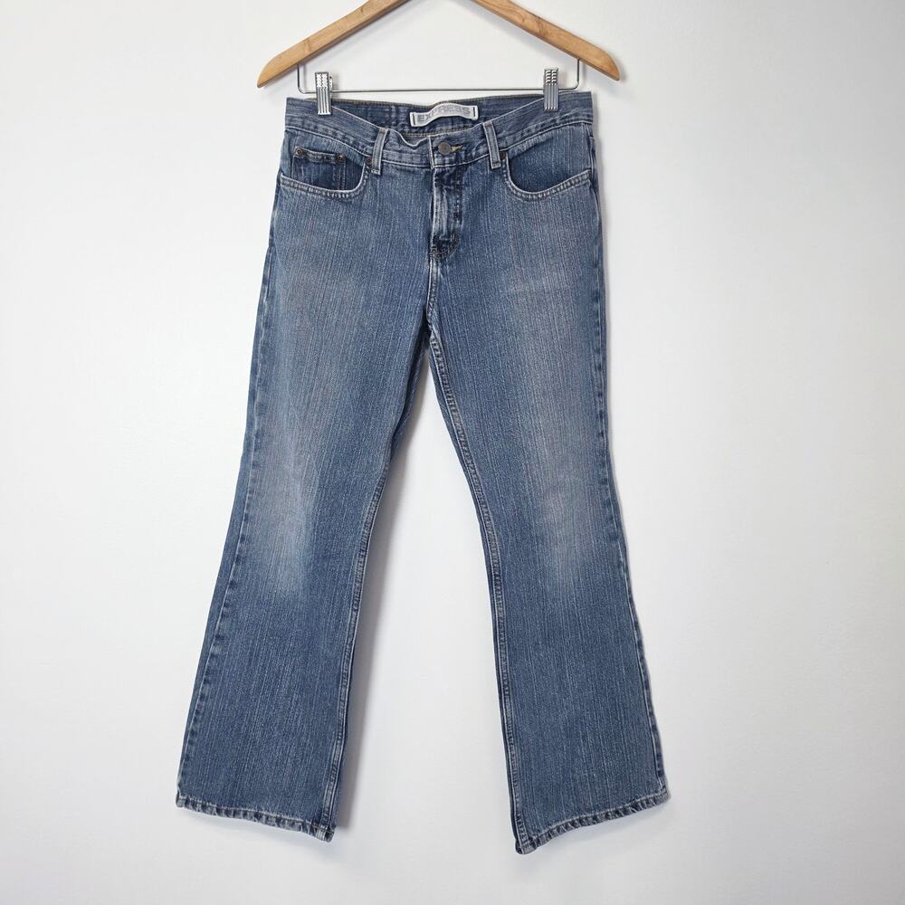 Vintage Y2K Express Mid Rise Medium Wash Straight Leg Jeans Size 7/8 S